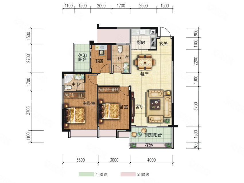 永兴县江山府二期翰林A3户型