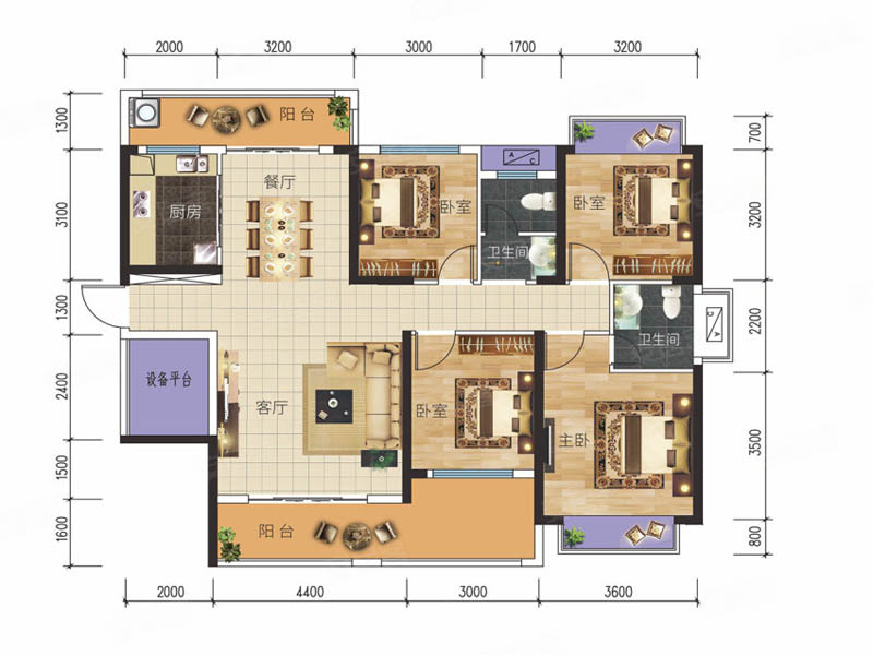 资兴市东江首府A2户型