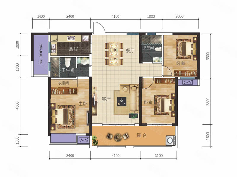 资兴市东江首府A户型