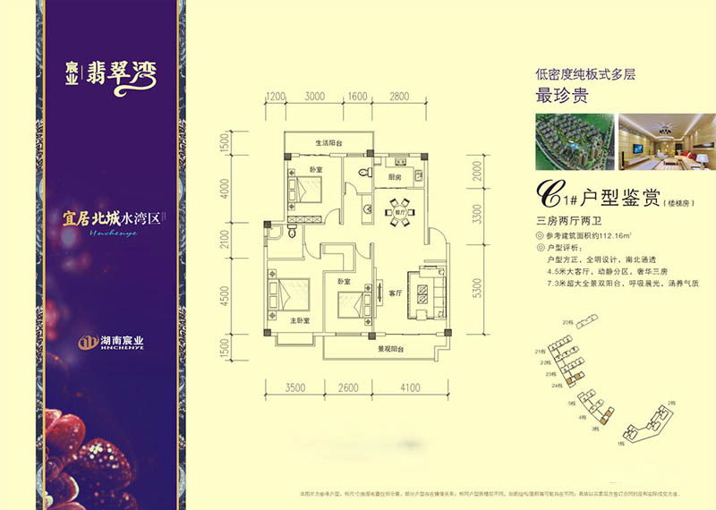 永兴县宸业翡翠湾B1户型