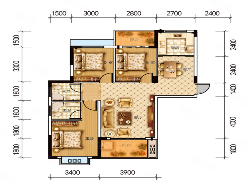 宜章县万利星城A1户型