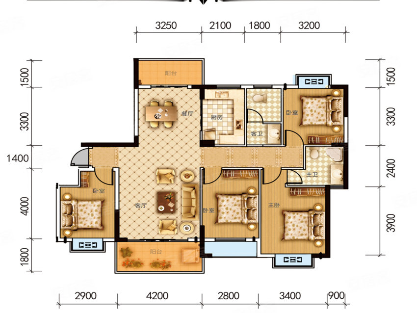 宜章县万利星城A5户型