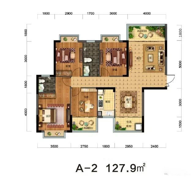 宜章县溪湾公馆A-2户型