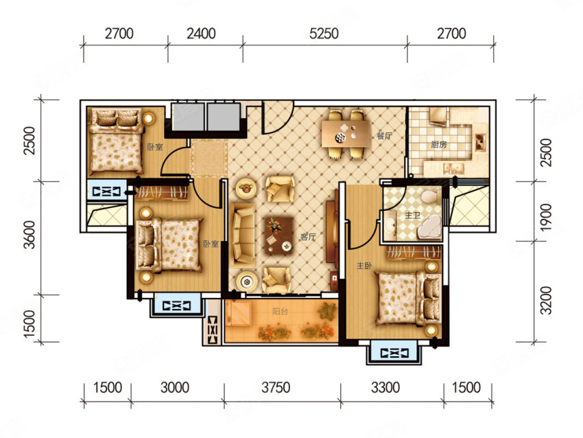 宜章县万利星城A2户型