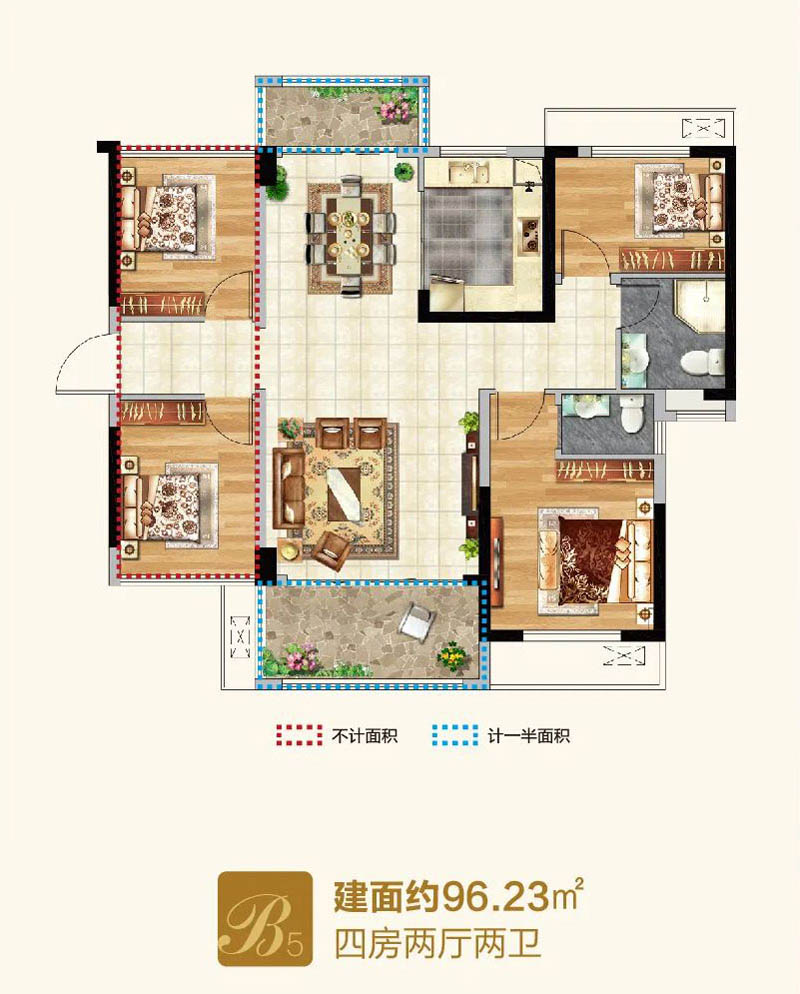 汝城县东方明珠海上会5栋B户型