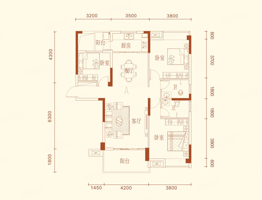 宜章县书香名邸6栋A户型