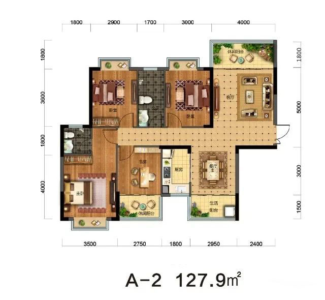 宜章县溪湾公馆A-2户型