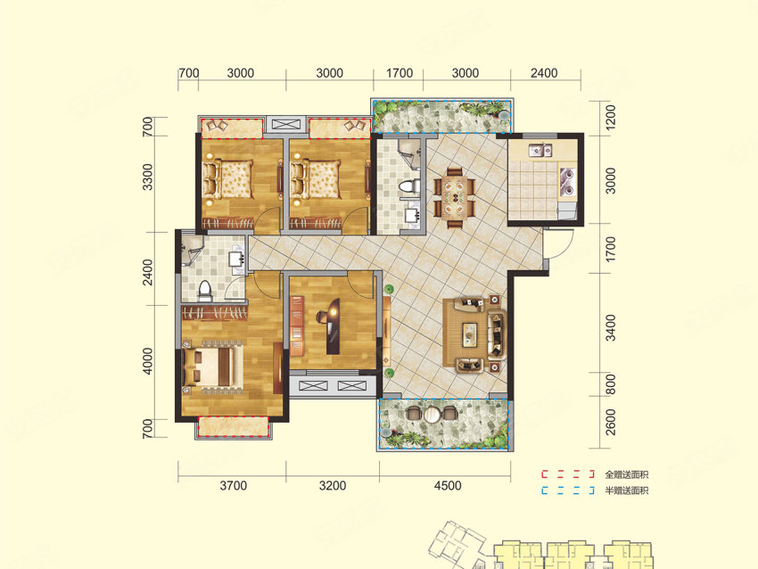 桂东县汇达豪庭D3户型