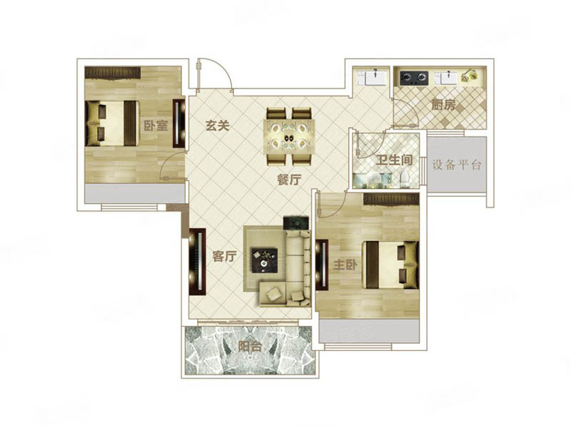 嘉禾县中悦玲珑B户型