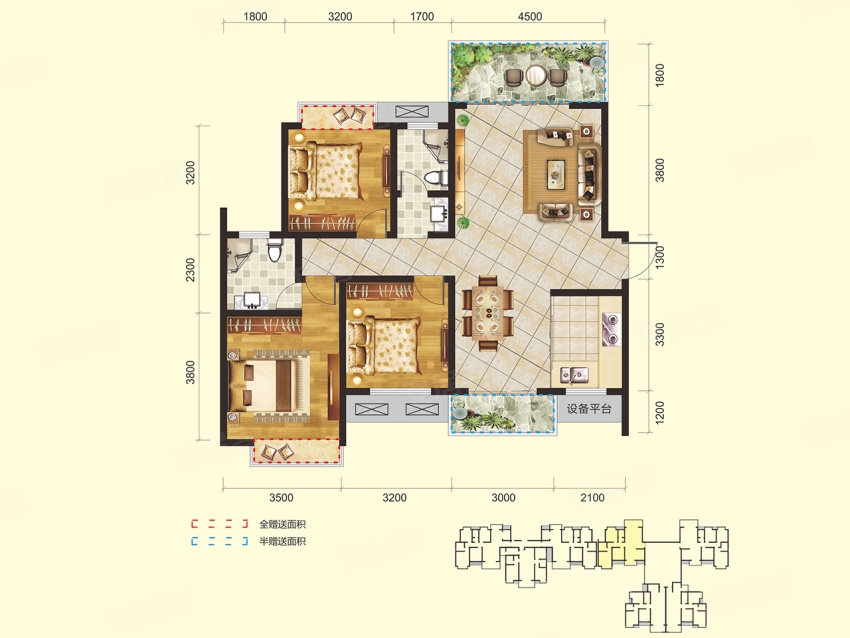 桂东县汇达豪庭F3户型