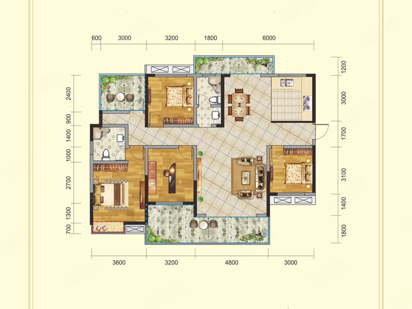 桂东县汇达豪庭C2户型