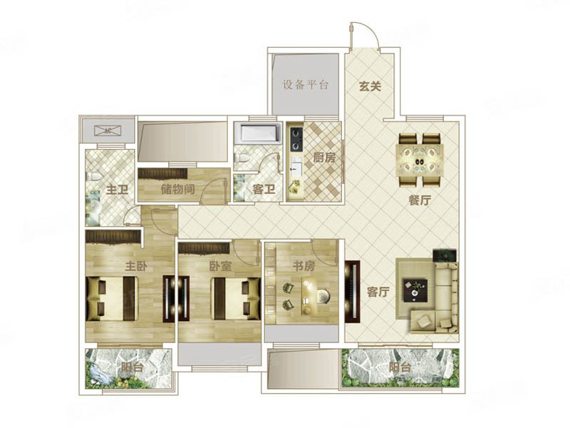 嘉禾县中悦玲珑B2户型