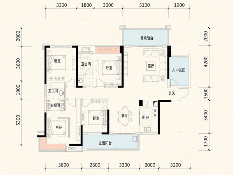 嘉禾县中港瓏熙府A1户型
