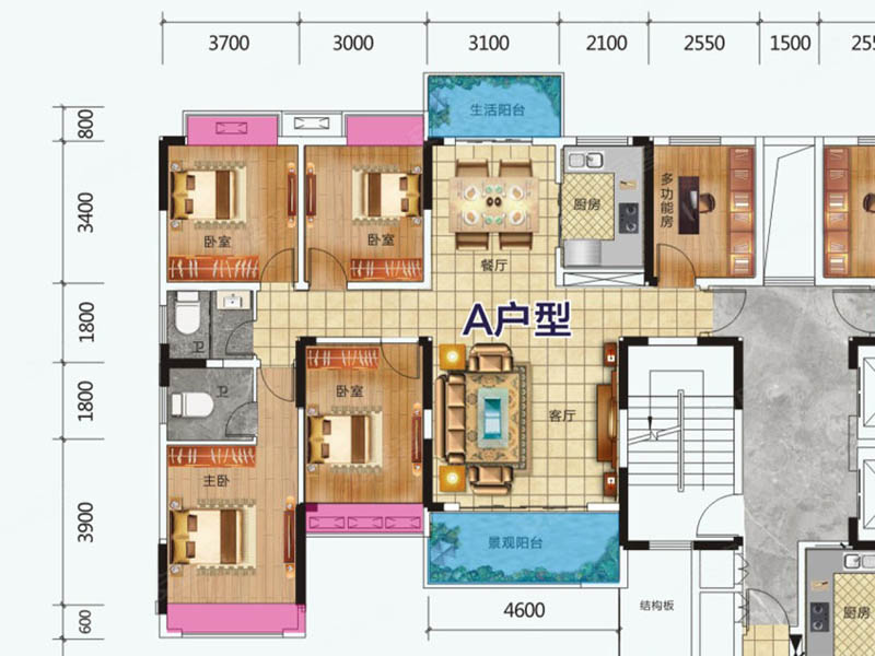 临武县龙山书居1栋A户型