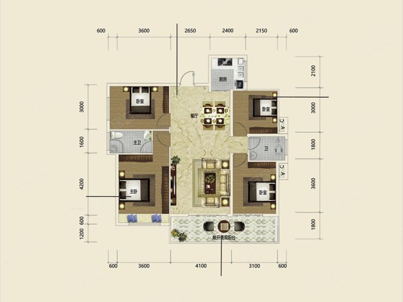 桂阳县金麟府12栋C户型