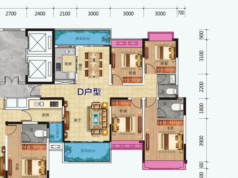临武县龙山书居3栋D户型