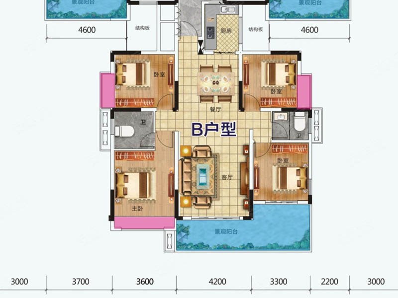 临武县龙山书居1栋B户型
