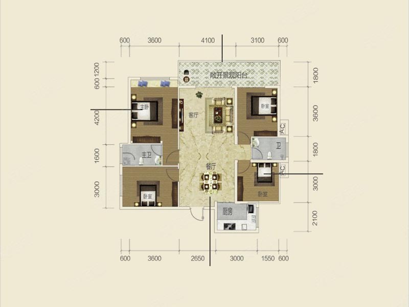 桂阳县金麟府1栋C户型