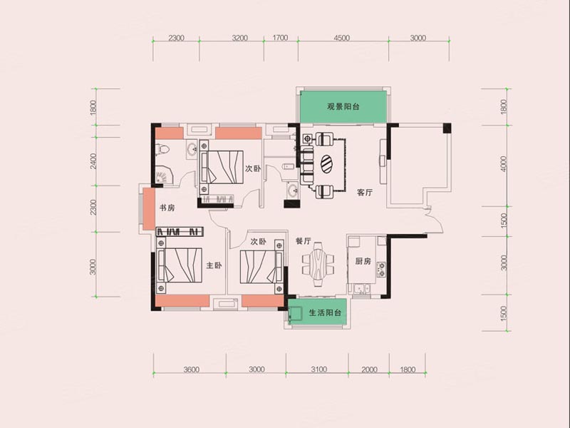 桂阳县德泰宝领嘉园8栋01户型