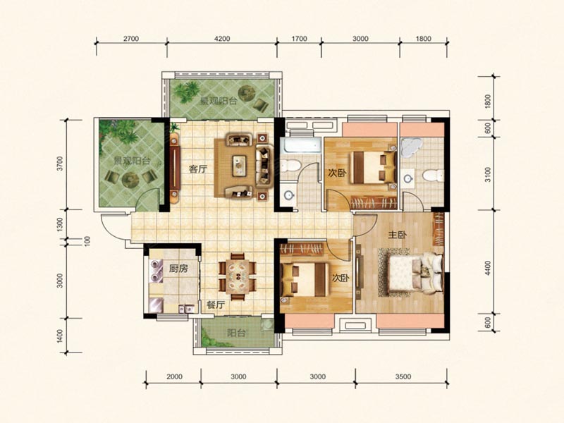 桂阳县东城御府B户型