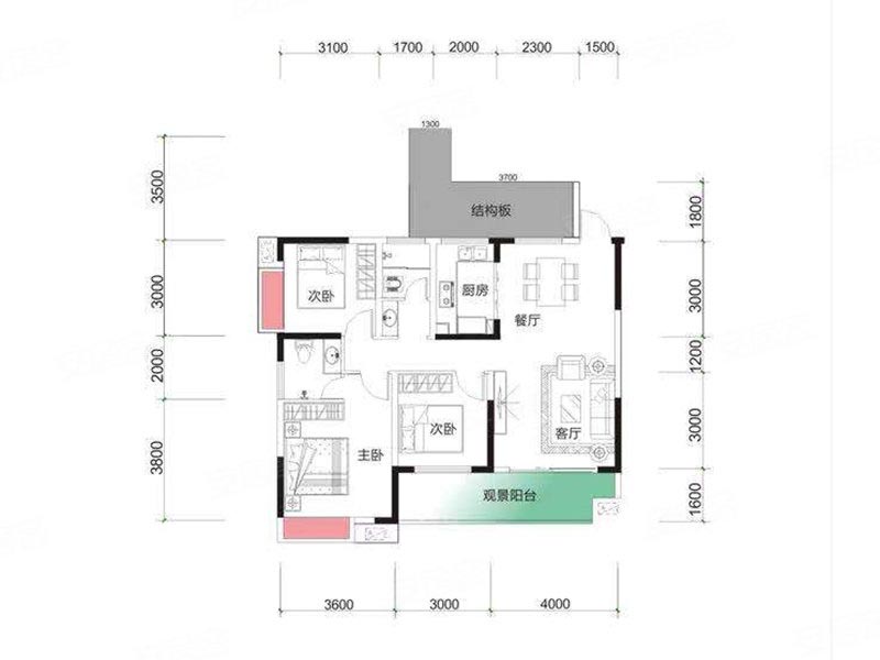 桂阳县德泰鑫龙华府C1户型