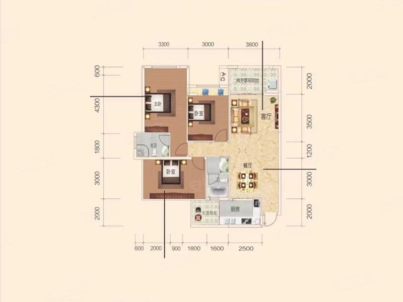 桂阳县金麟府1栋G户型