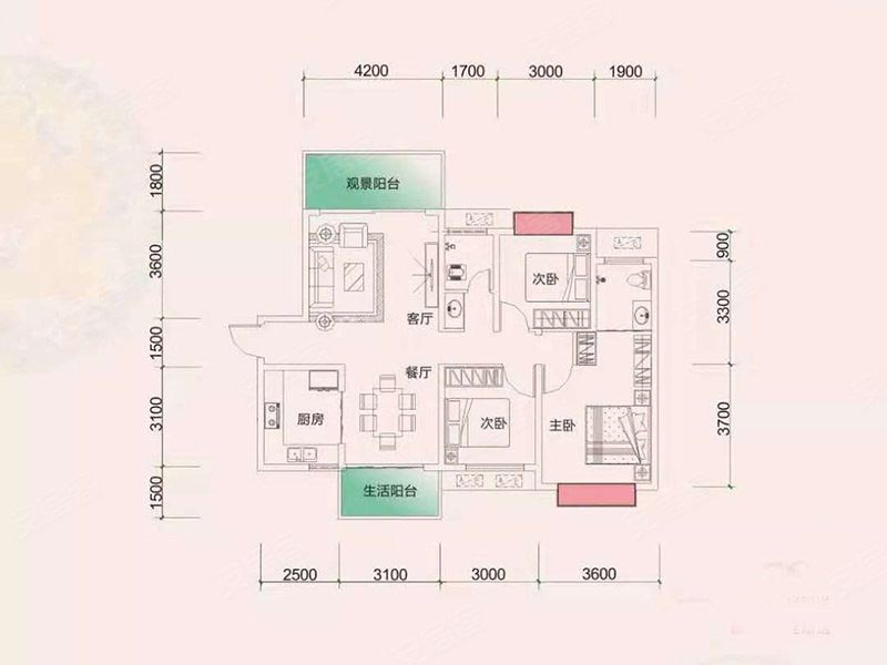 桂阳县德泰鑫龙华府D1户型
