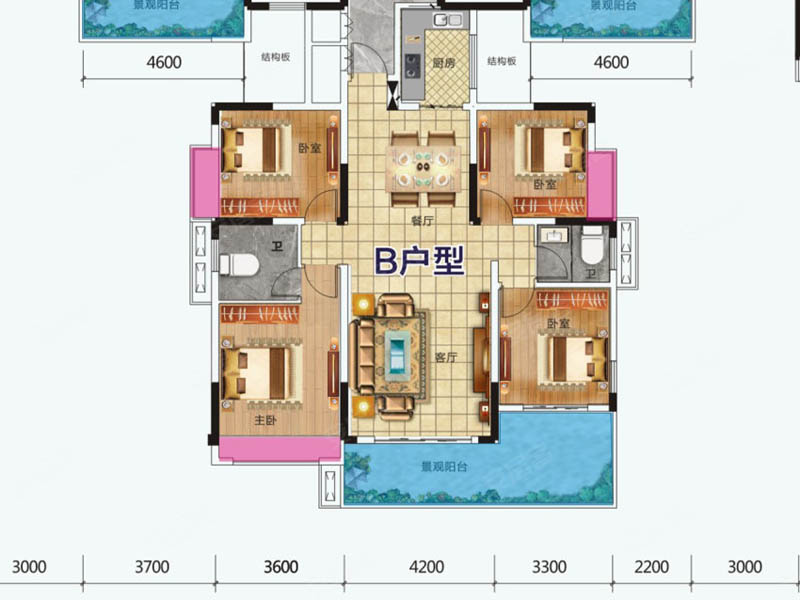 临武县龙山书居3栋B户型