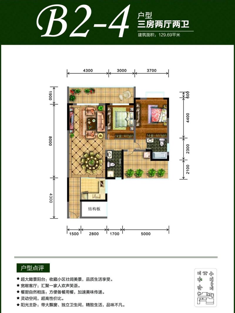 桂阳县耀华金都汇B2-4户型