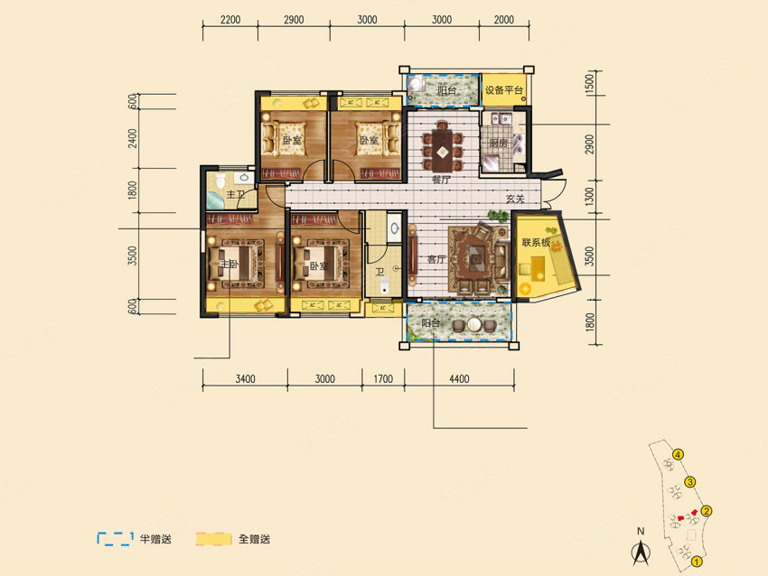 桂阳县北城名苑C-2户型