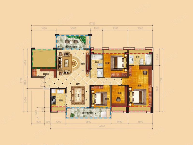 桂阳县麒麟首府7#B户型