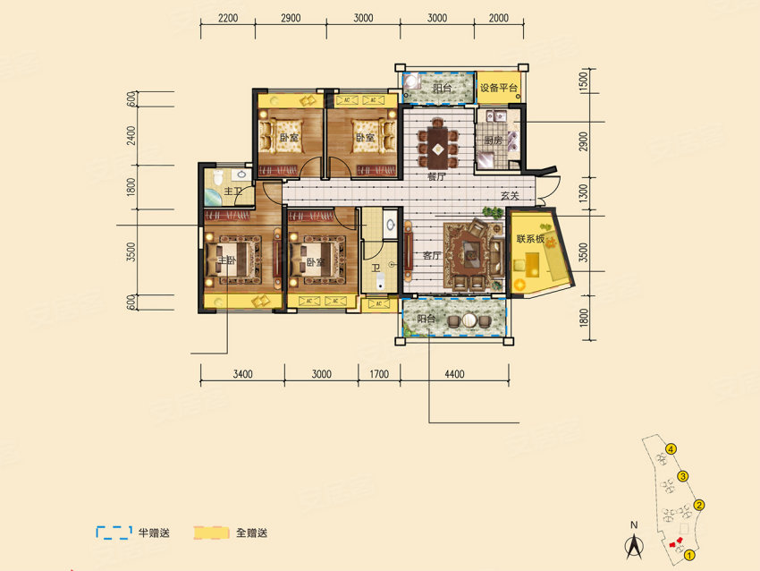 桂阳县北城名苑D-1户型