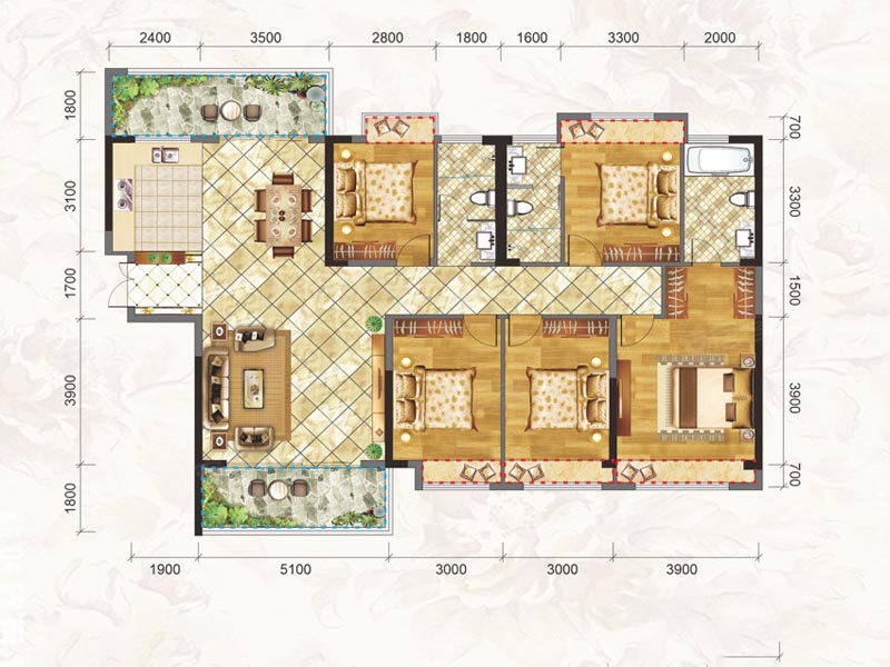 桂阳县新东方锦绣庄园G1户型