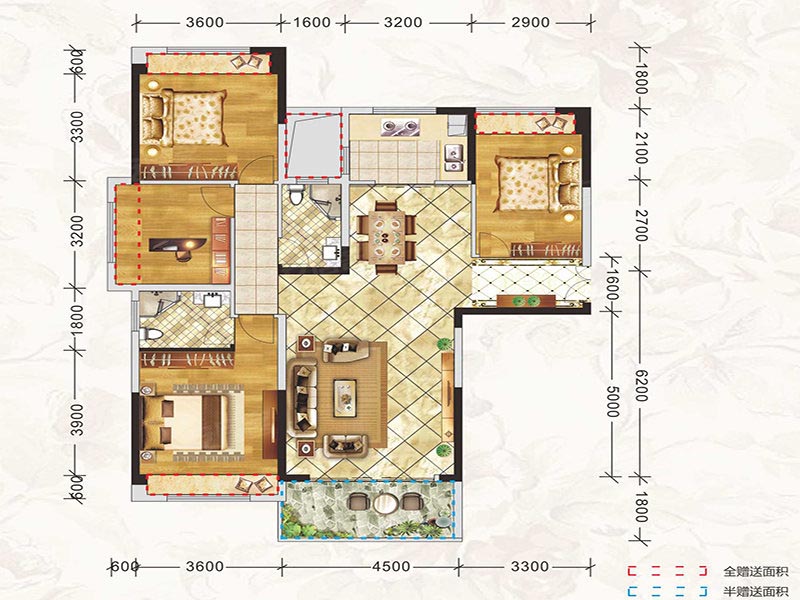 桂阳县新东方锦绣庄园B户型