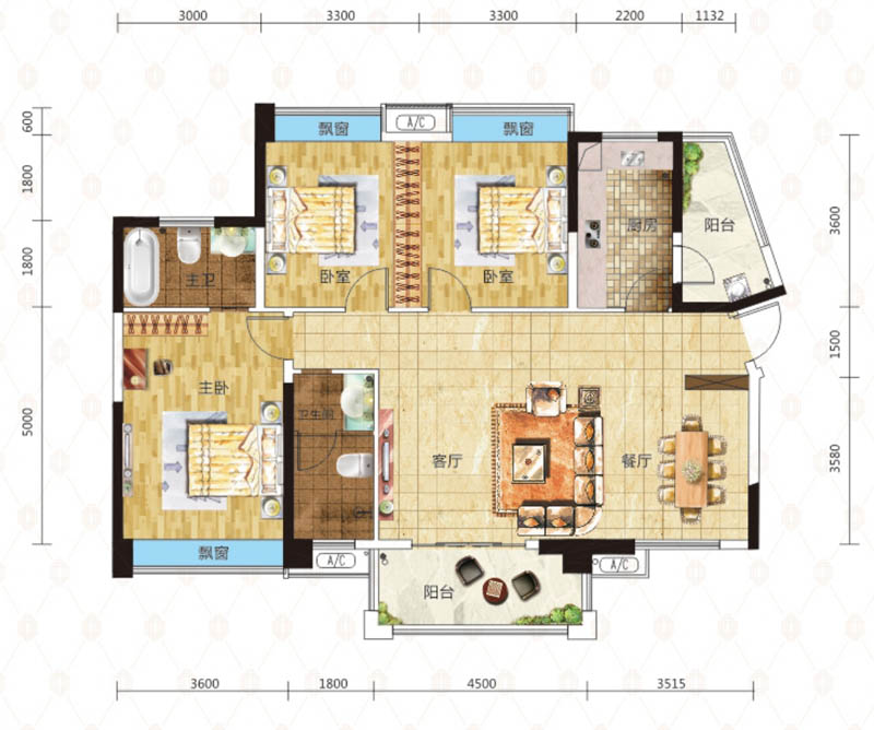 安仁县中央翰府A户型