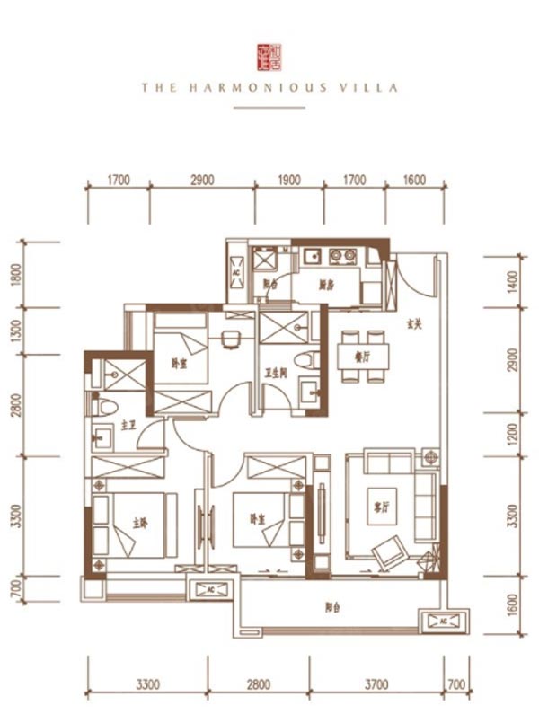 苏仙区汇景雍和居A户型