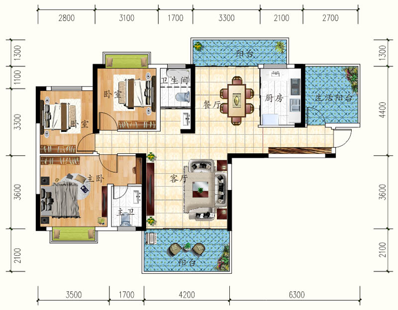 安仁县雄森君临华庭J三室