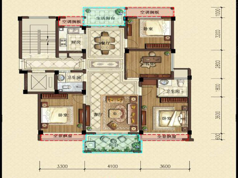 安仁县江湾壹号D1户型