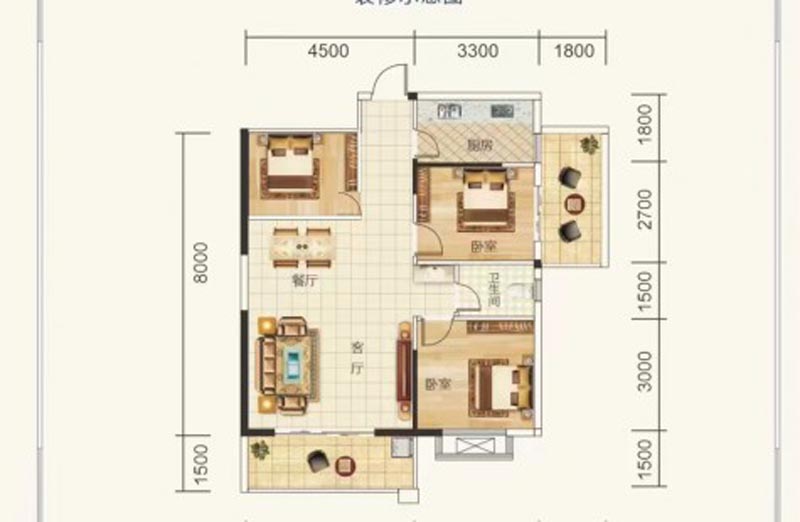 苏仙区湖畔家苑2栋09户型