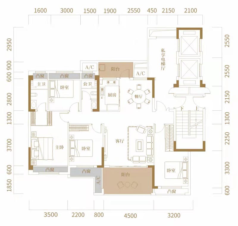 苏仙区万腾观山悦A户型