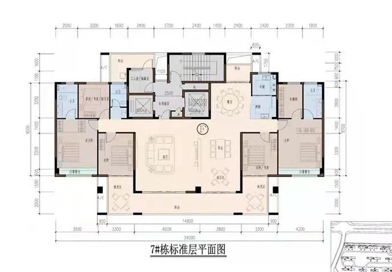 苏仙区万腾观山悦7栋标准平面图