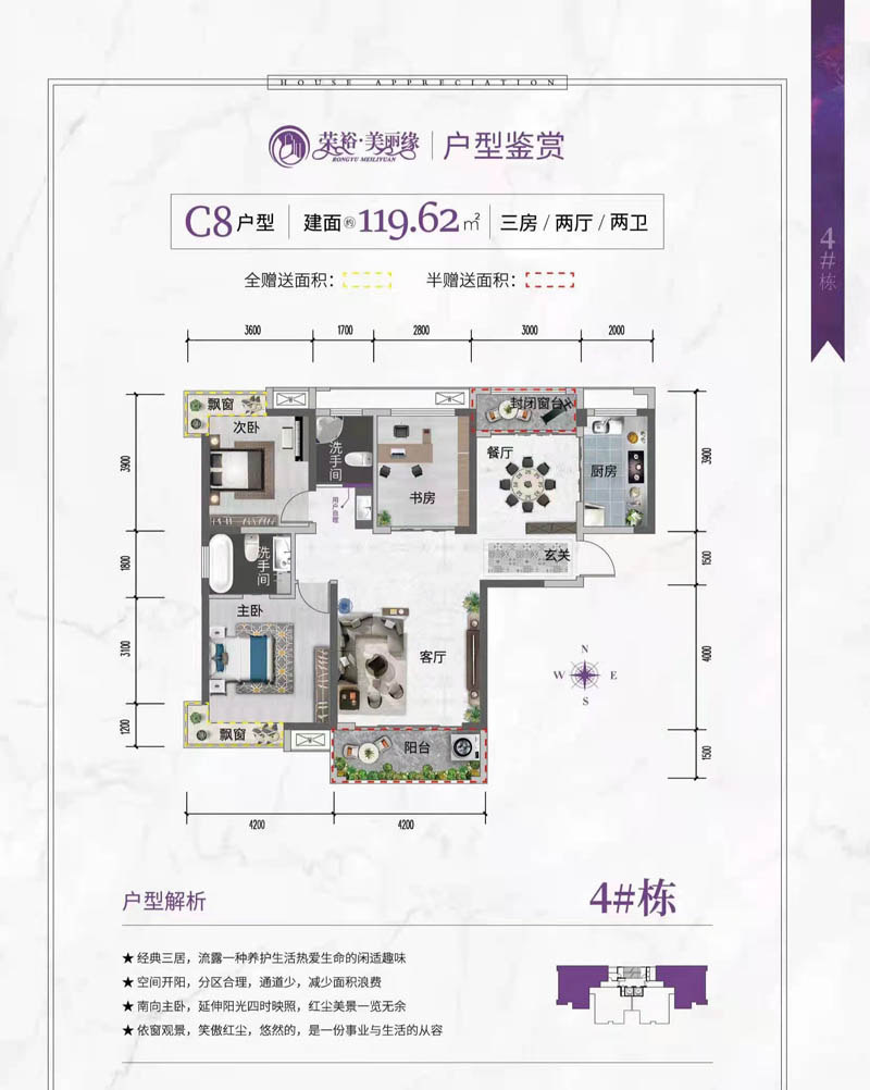 苏仙区荣裕美丽缘4栋户型