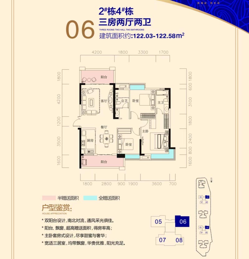 北湖区林邑星城2-4栋06户型