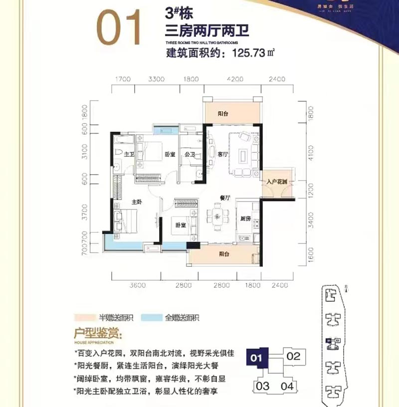 北湖区林邑星城3栋01户型