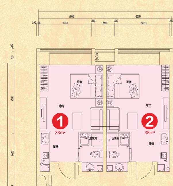 北湖区美美世界H栋38平米