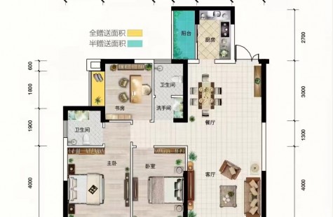 北湖区金汇世纪城21栋03-08户型