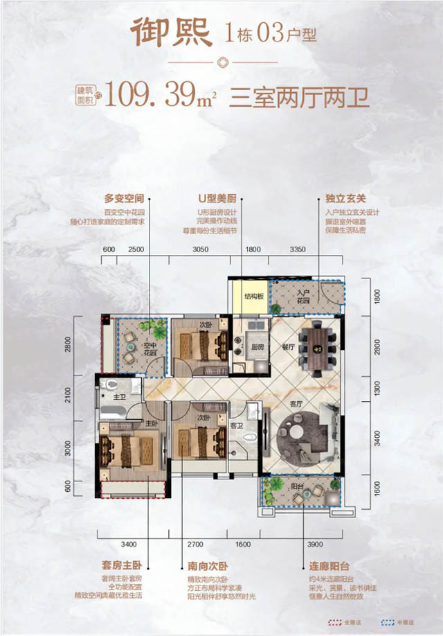 北湖区楚鑫顺熙园1栋03户型
