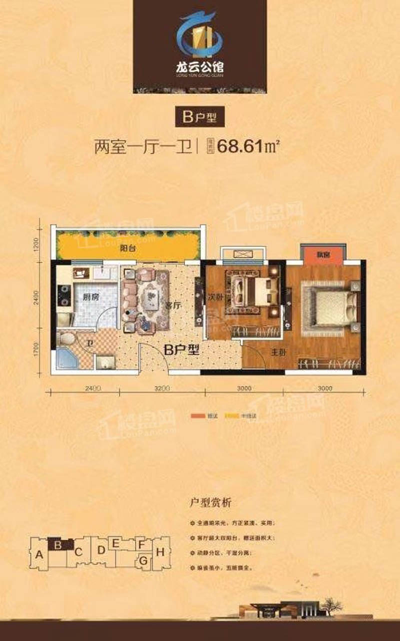 北湖区龙云公馆B户型