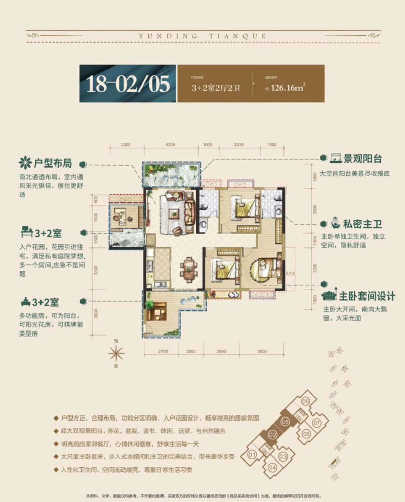 北湖区云鼎天阙18栋02户型