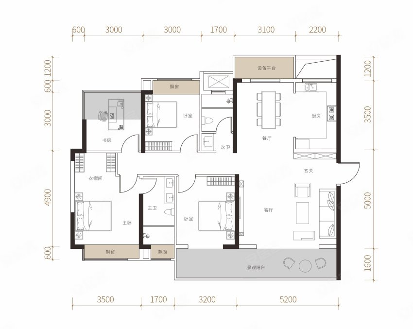 平江县顺府江屿城A户型